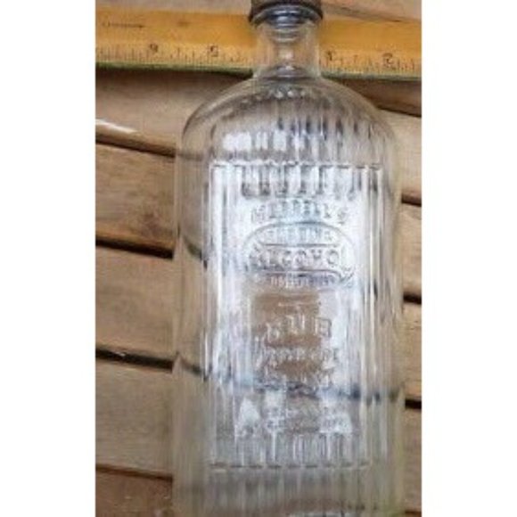 Vintage Bottle, Merrell’s Rubbing Alcohol glass bottle - Picture 4 of 5